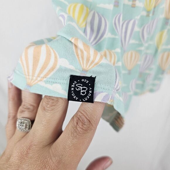 Sweet Bamboo Crescent Moon Dress In Hot Air Balloon Print Girls Size 10 - Picture 6 of 7